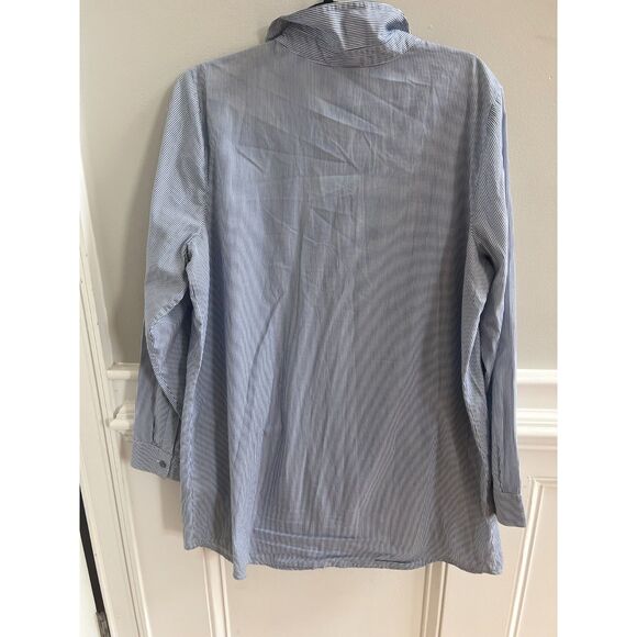 Low Price! J. Jill Button-Down Blouse Size Large β Classic Stripe - Picture 3 of 6